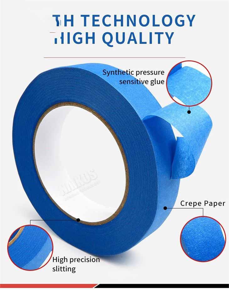 Blue Painter's Tape Used For Painting