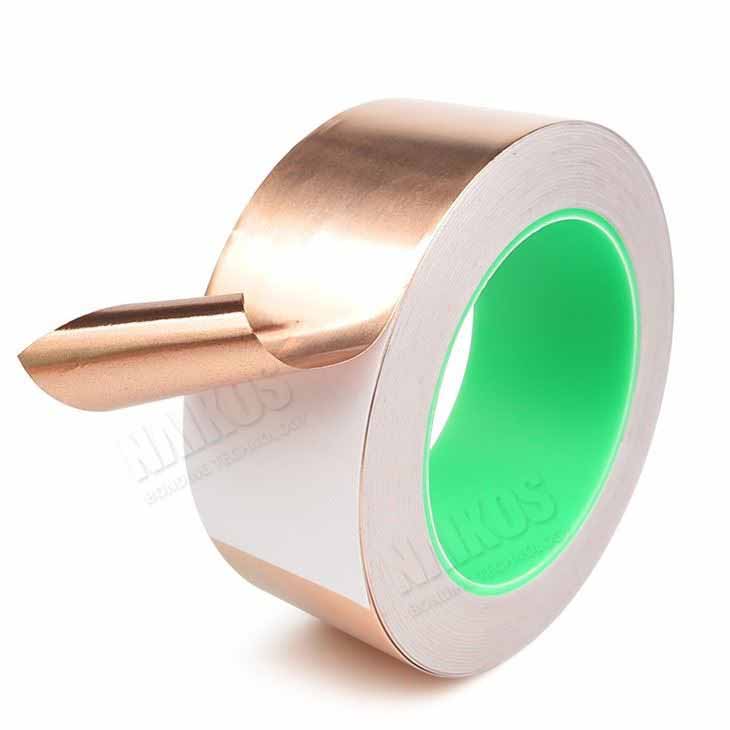 Self-adhesive Conductive Copper Foil Tape For Stained Glass Soldering EMI Shielding Slug Snail Barrier