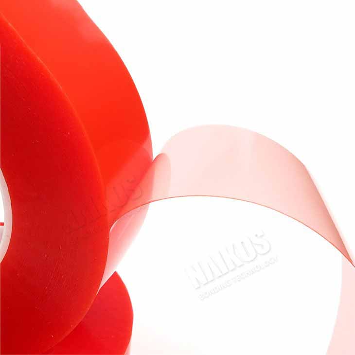 Double-Sided Polyester Adhesive Tape With Red Film