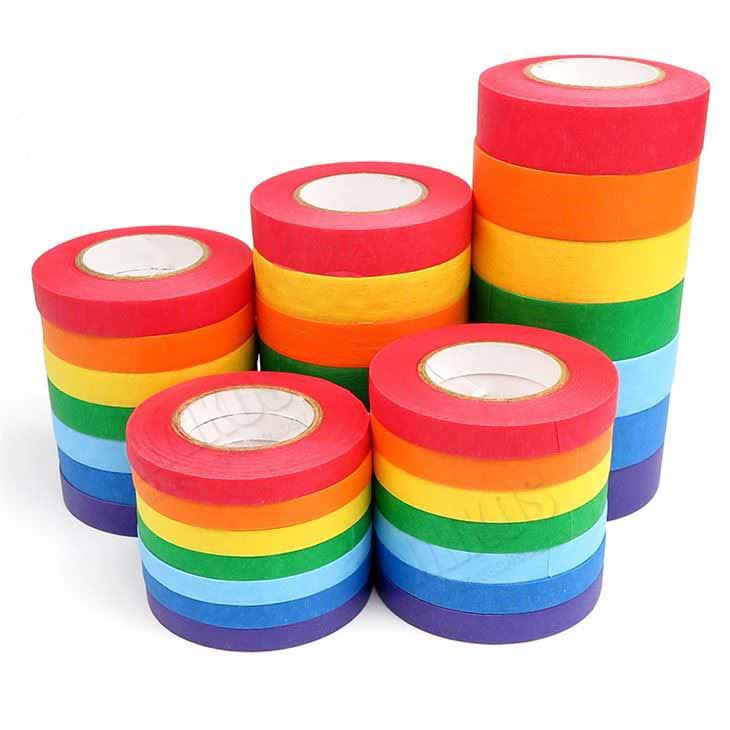 Hot Sale Coloured Masking Tape For Arts,Crafts, Kids, Labeling, Painting