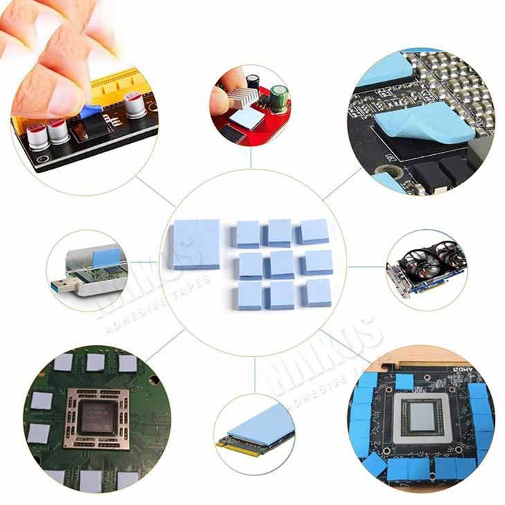 Thermal Pads Conductivity 1.0~15 W/m-k For CPU, Laptop, LED, Mother Board, Power Supply, Heat Sink, PC(0.1mm~12mm)