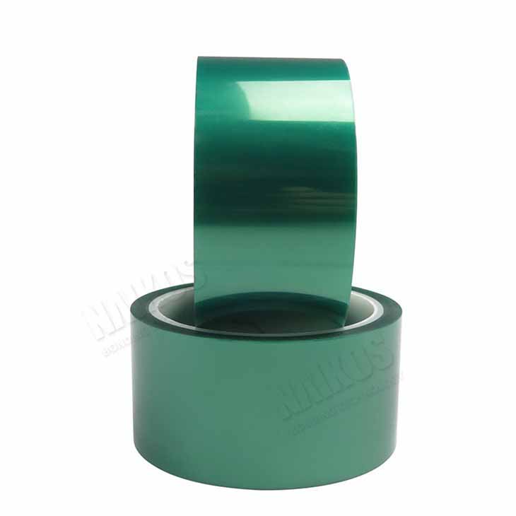 High Quality Silicone Adhesive Green Polyester Tape