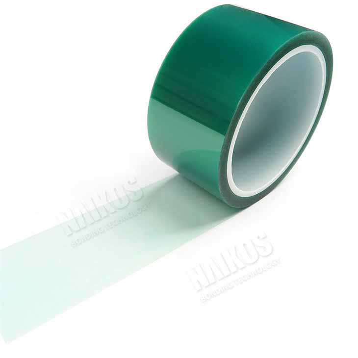 High Temperature Silicone Adhesive Green PET Polyester Tape