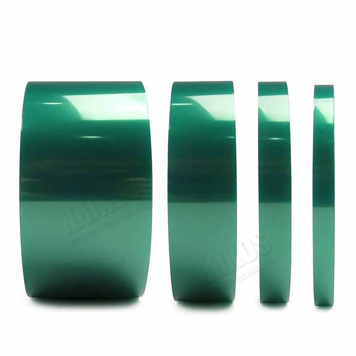 High Temperature Silicone Adhesive Green PET Polyester Tape