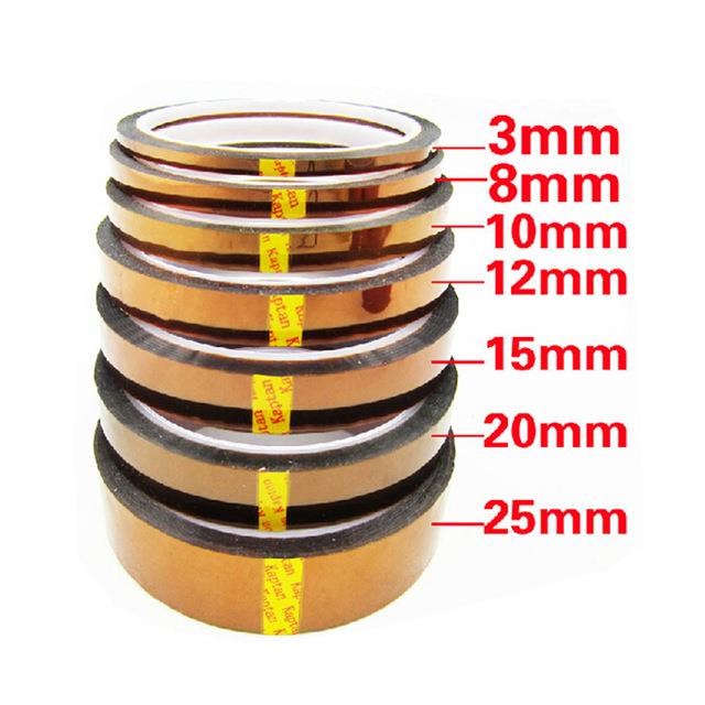 High Temp Tape, 6 Pack Kapton Polyimide High Temperature Resistant Tape Multi-Sized Value Bundle 18’’, 14’’, 12’’, 1’’ with Silicone Adhesive for Masking, Soldering etc.jpg