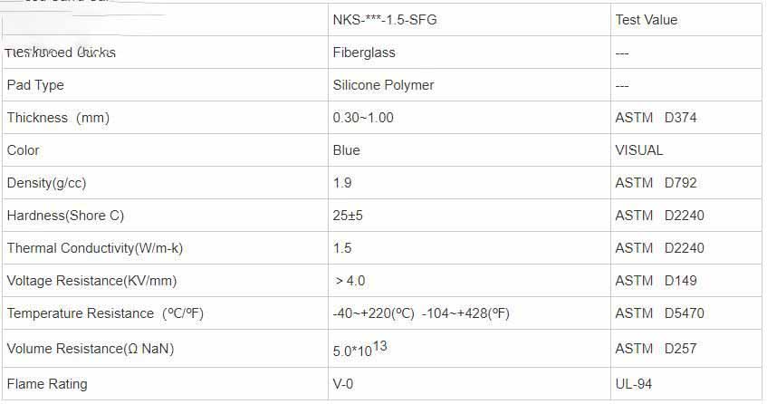 Blue Thermally Conductive Silicone Pad For CPU