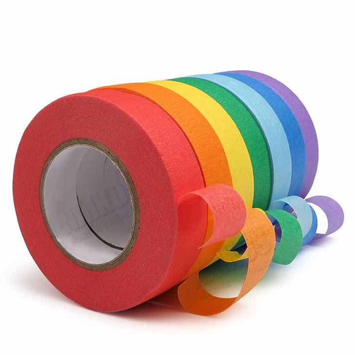 Hot Sale Coloured Masking Tape For Arts,Crafts, Kids, Labeling, Painting