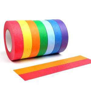 Low Tack Colored Crepe Paper Painters Masking Tape