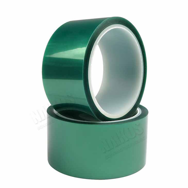 High Temperature Silicone Adhesive Green PET Polyester Tape