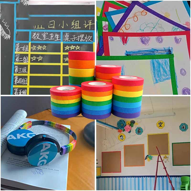 Rainbow masking tape